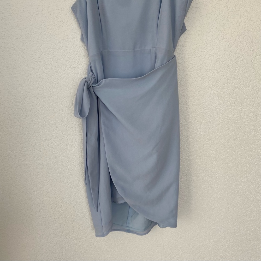 Superdown | Baby Blue Morgan Layer Wrap Mini Dress Sz XS - Picture 12 of 15
